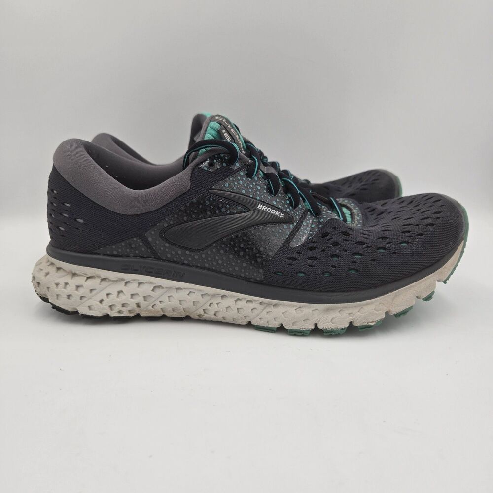 Brooks Glycerin 16 Running Sneakers Womens Size 9 D Wide Gray Green NO INSOLES